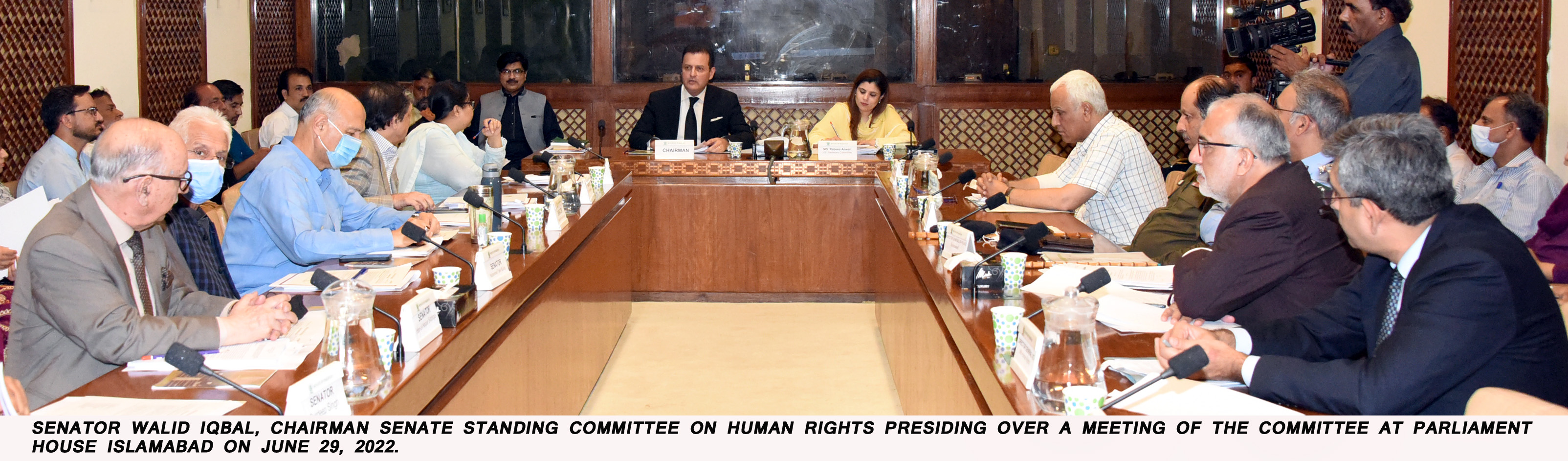 Senate Standing Committee on Human Rights met under the Chairmanship of Senator Walid Iqbal at the Parliament House on 29 June 2022.