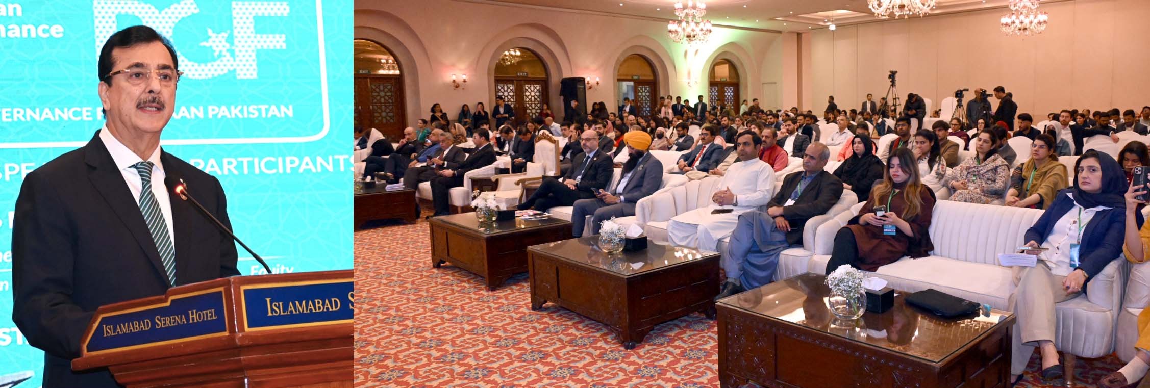 Chairman Senate, Syed Yousaf Raza Gilani Addressing as Chief Guest the Closing Ceremony of Pakistan Governance Forum 2026 in Islamabad 