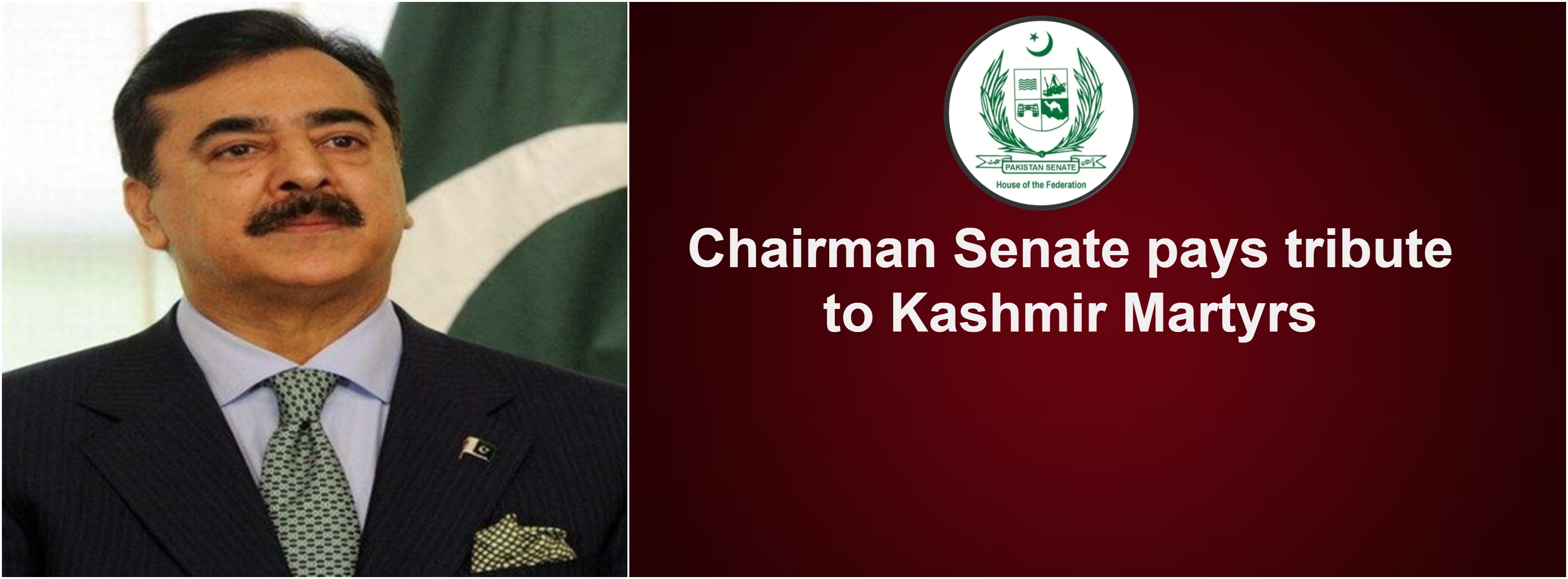 Chairman Senate pays tribute to Kashmir Martyrs